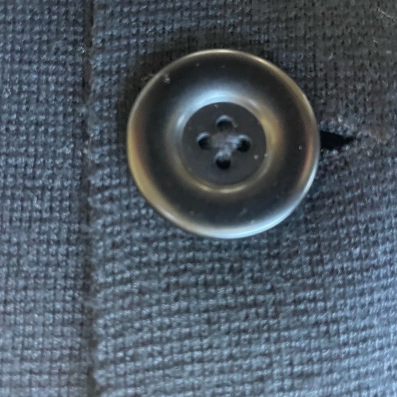 CAbi Jackie O Wool Blend Black Cropped Cardigan Sweater with Textured Collar - Picture 4 of 9